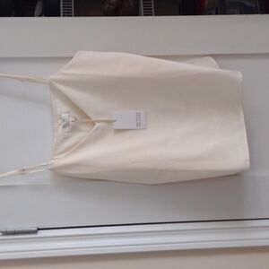 Brunette The Label Ivory Silk-Blend Cami
